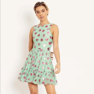 Blackmilk Strawberries Mint Bow Back Dress